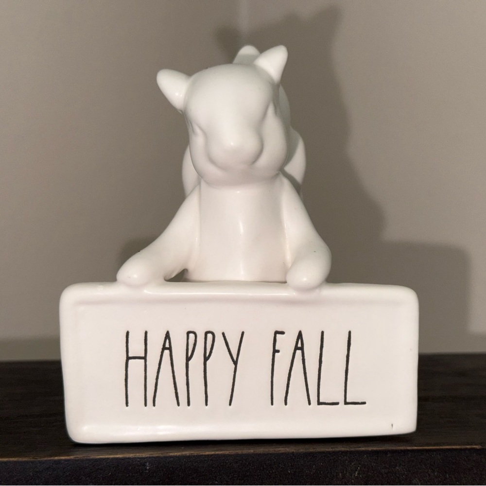 Rae Dunn HAPPY FALL Squirrel Figure - Picture 12 of 15